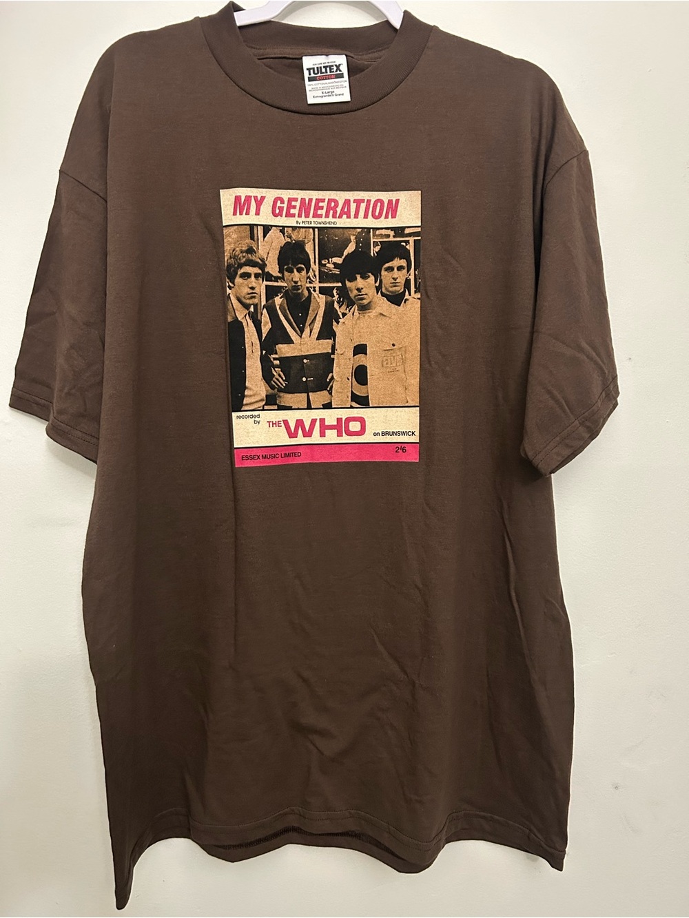Vintage 1990s The Who My Generation Brown Graphic XLarge Shirt